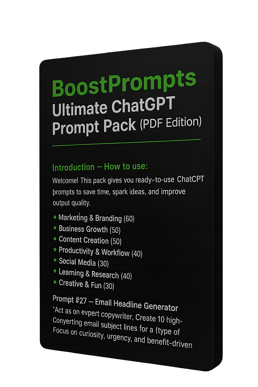 BoostPrompts ChatGPT Prompt Pack